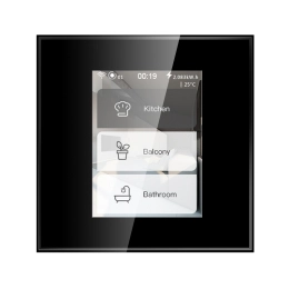 Wifi Smart LCD Display 3 Gang Wall Touch Switch Touch control with Tuya and Google home Alexa voice
