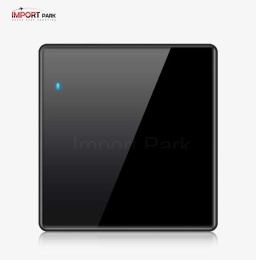 Full Glass 1gang 2way switch Black