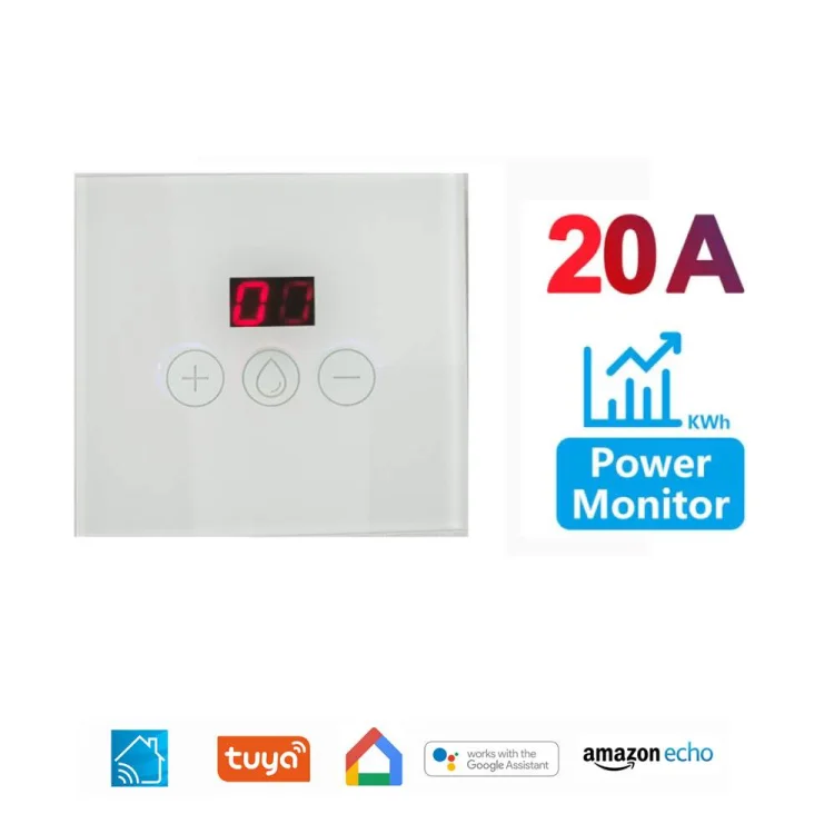 Wifi Smart Geyser 20A Switch with timer White