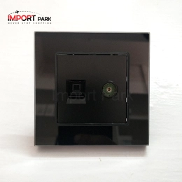 Glass Border Dish + Internet Socket Black