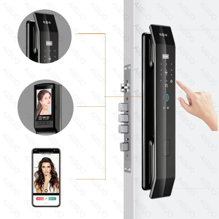 L16 Smart WiFi Tuya Intercom Face Fingerprint Door Lock - ছবি 5