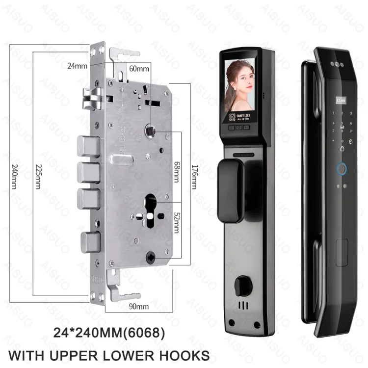 L16 Smart WiFi Tuya Intercom Face Fingerprint Door Lock - ছবি 6