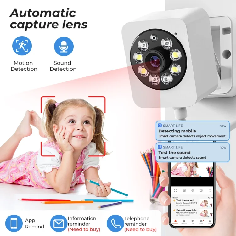 Wifi Cctv Surveillance 1080p Camera Smart Indoor Home Security PIR Motion Human Detection Camera - ছবি 3