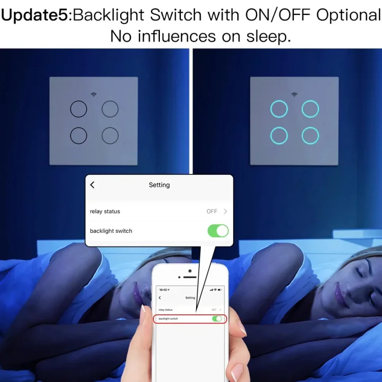 Wifi Smart 4 Gang Switch RF Prime White - ছবি 2