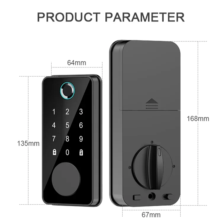 Smart Fingerprint Deadbolt Lock for Home, Hotel, and Apartment Security - ছবি 2
