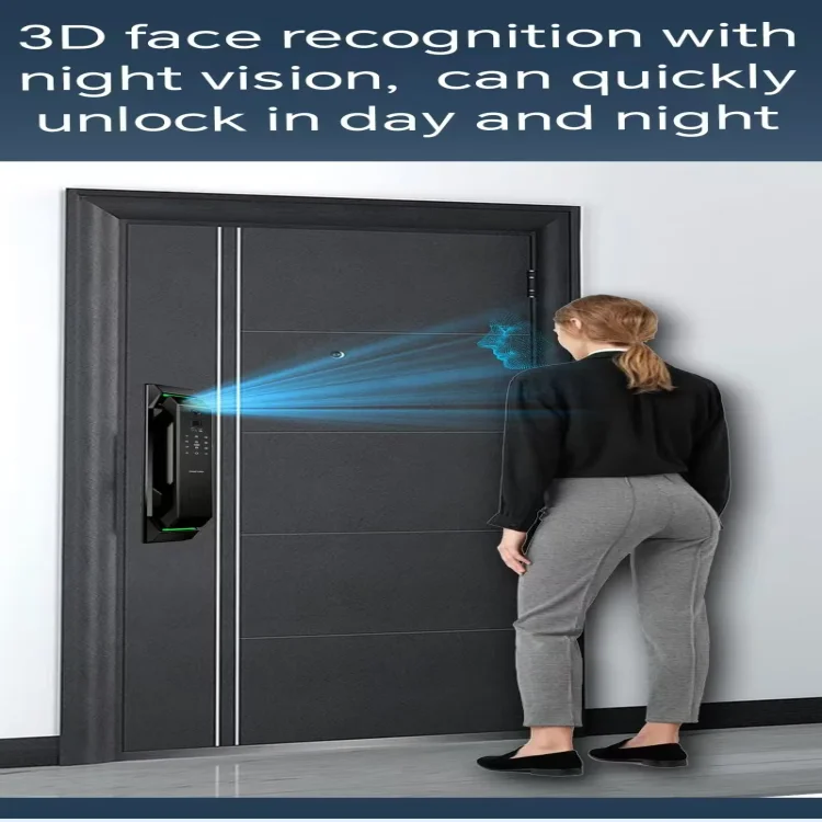 L24 WiFi Smart Door Lock with 3D Face & Fingerprint Recognition - ছবি 3