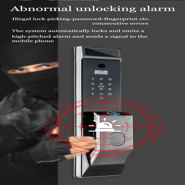 L25 WiFi Smart Door Lock with HD Peephole Camera & Biometric Access - ছবি 5