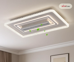 Remote Control Bladeless Ceiling Fan with Dimmable LED Light - FL01A
