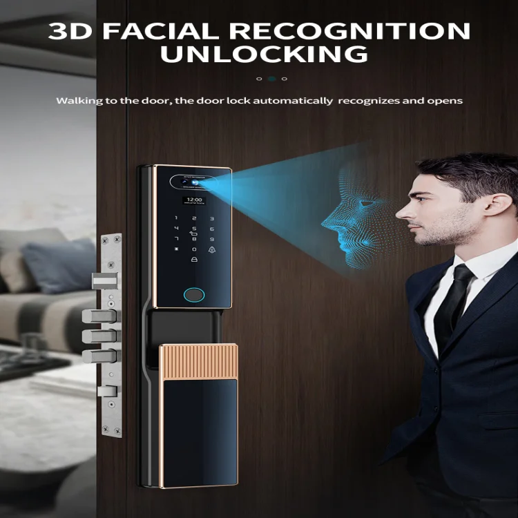 L13 Premium Professional Video Call Face Door Lock - ছবি 7