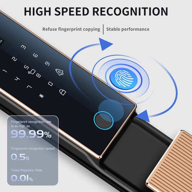 L13 Premium Professional Video Call Face Door Lock - ছবি 8