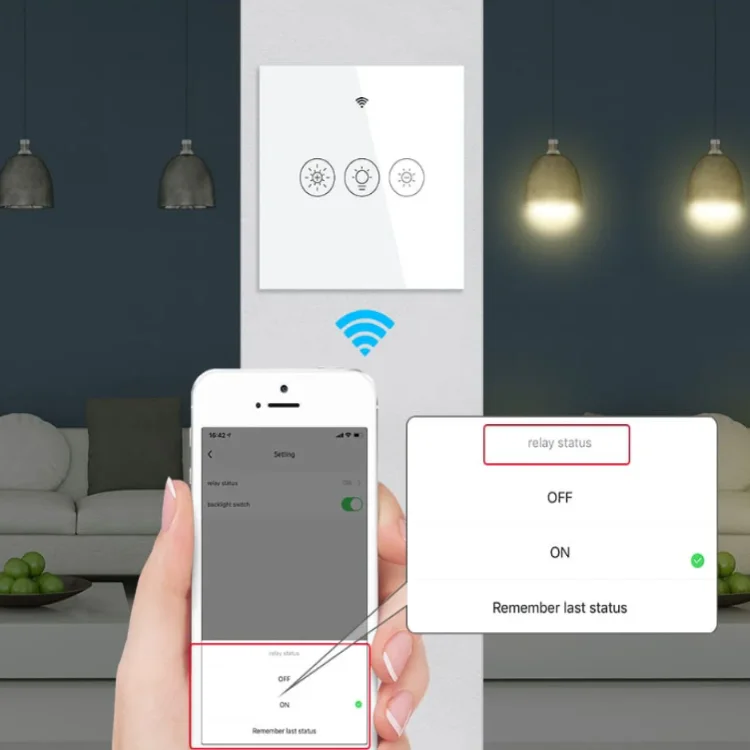 Wifi Smart Light Dimmer Switch Black - ছবি 2