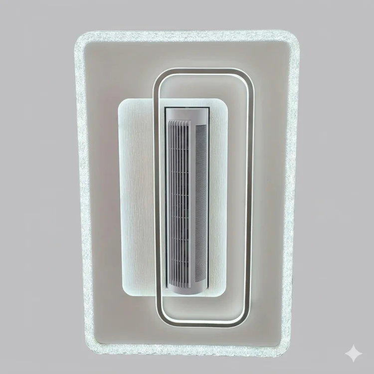 Bladeless Ceiling Fan with Dimmable LED Light & Remote