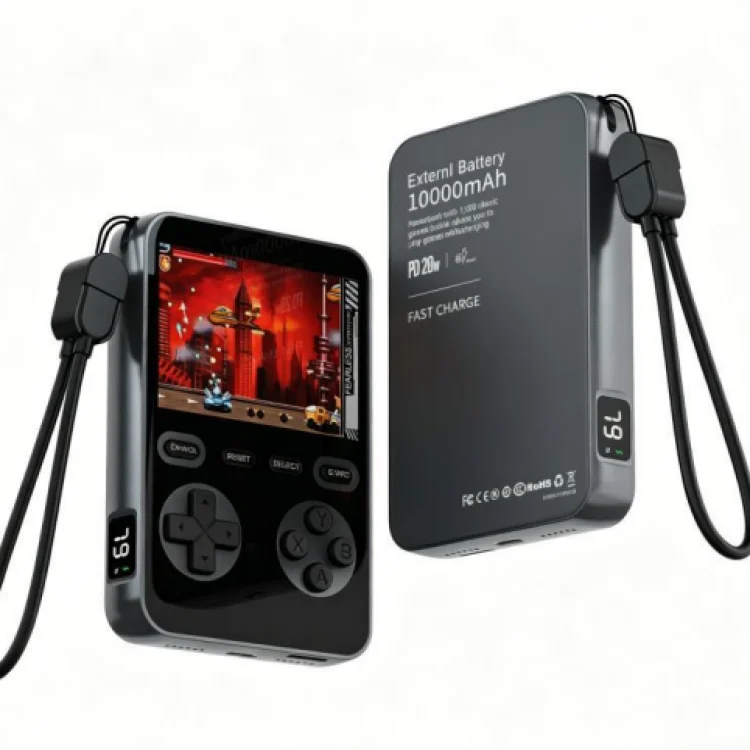 PD 20W 10000mAh Power Bank with Built-In Handheld Game Console - ছবি 5