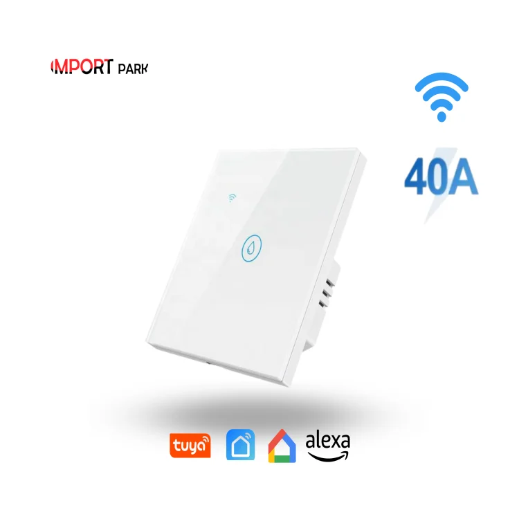 Wifi 40A DP Geyser Switch Single Button White
